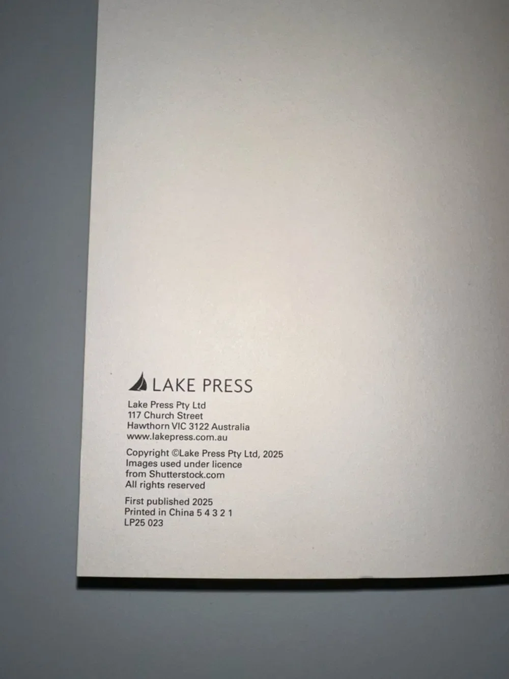 Lake Press Hard Cover Vintage Postage Stamp Print Textured Indented Journal